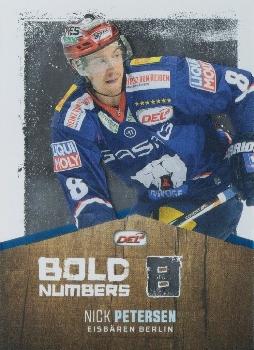 2017-18 Playercards (DEL) - Bold Numbers #DEL-BN02 Nick Petersen Front