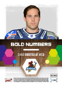 2017-18 Playercards (DEL) - Bold Numbers #DEL-BN06 Chad Costello Back