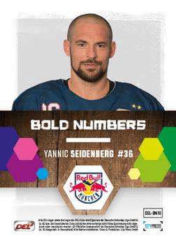 2017-18 Playercards (DEL) - Bold Numbers #DEL-BN10 Yannic Seidenberg Back