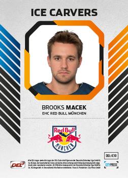 2017-18 Playercards (DEL) - Ice Carvers #DEL-IC10 Brooks Macek Back