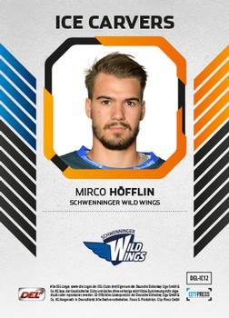2017-18 Playercards (DEL) - Ice Carvers #DEL-IC12 Mirko Hoefflin Back
