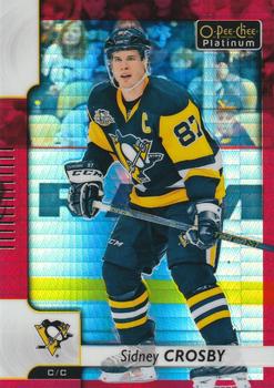 2017-18 O-Pee-Chee Platinum - Red Prism #1 Sidney Crosby Front