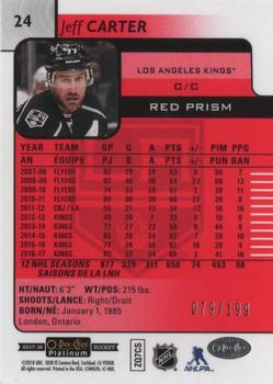 2017-18 O-Pee-Chee Platinum - Red Prism #24 Jeff Carter Back
