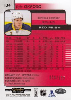 2017-18 O-Pee-Chee Platinum - Red Prism #134 Kyle Okposo Back