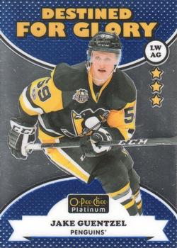2017-18 O-Pee-Chee Platinum - Destined for Glory #DG-4 Jake Guentzel Front
