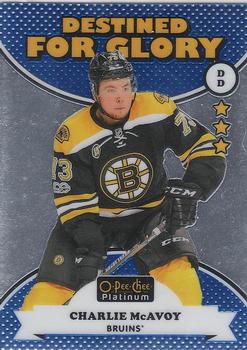 2017-18 O-Pee-Chee Platinum - Destined for Glory #DG-13 Charlie McAvoy Front