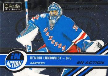 2017-18 O-Pee-Chee Platinum - In Action #IA-12 Henrik Lundqvist Front