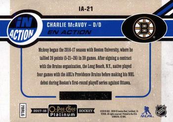 2017-18 O-Pee-Chee Platinum - In Action #IA-21 Charlie McAvoy Back