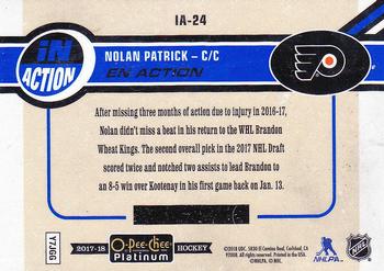 2017-18 O-Pee-Chee Platinum - In Action #IA-24 Nolan Patrick Back