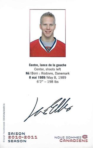 2010-11 Montreal Canadiens #NNO Lars Eller Back