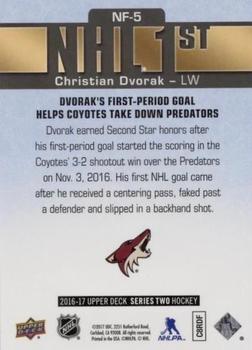2016-17 Upper Deck - NHL Firsts #NF-5 Christian Dvorak Back