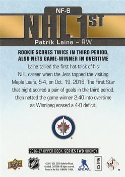 2016-17 Upper Deck - NHL Firsts #NF-6 Patrik Laine Back