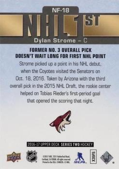 2016-17 Upper Deck - NHL Firsts #NF-18 Dylan Strome Back