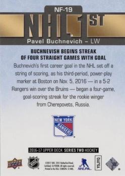 2016-17 Upper Deck - NHL Firsts #NF-19 Pavel Buchnevich Back