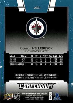 2017-18 Upper Deck Compendium - Blue #268 Connor Hellebuyck Back