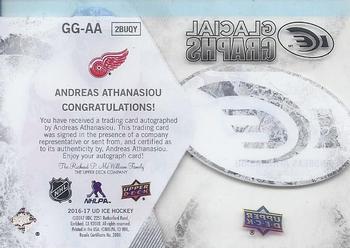2017-18 Upper Deck Ice - 2016-17 Upper Deck Ice Update I #GG-AA Andreas Athanasiou Back