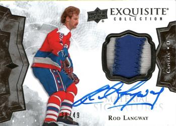 2017-18 Upper Deck Ice - Exquisite Collection - Material Signatures #EMS-RL Rod Langway Front