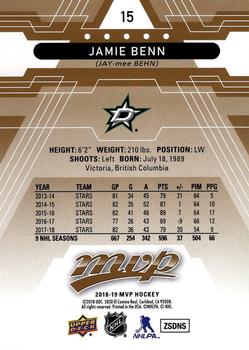 2018-19 Upper Deck MVP #15 Jamie Benn Back