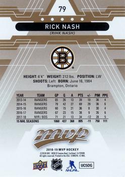 2018-19 Upper Deck MVP #79 Rick Nash Back
