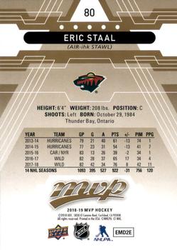 2018-19 Upper Deck MVP #80 Eric Staal Back