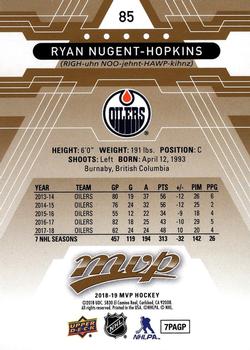 2018-19 Upper Deck MVP #85 Ryan Nugent-Hopkins Back