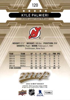 2018-19 Upper Deck MVP #120 Kyle Palmieri Back