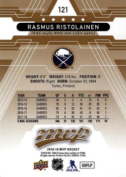 2018-19 Upper Deck MVP #121 Rasmus Ristolainen Back