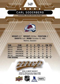 2018-19 Upper Deck MVP #149 Carl Soderberg Back