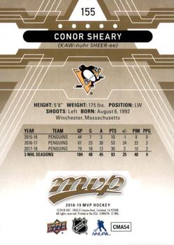 2018-19 Upper Deck MVP #155 Conor Sheary Back