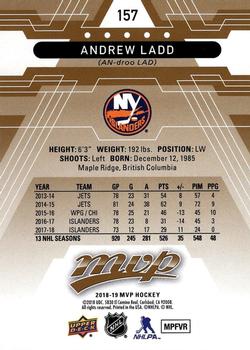 2018-19 Upper Deck MVP #157 Andrew Ladd Back