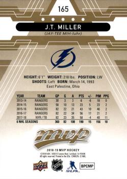 2018-19 Upper Deck MVP #165 J.T. Miller Back