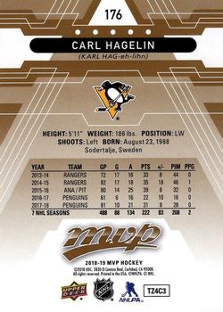 2018-19 Upper Deck MVP #176 Carl Hagelin Back