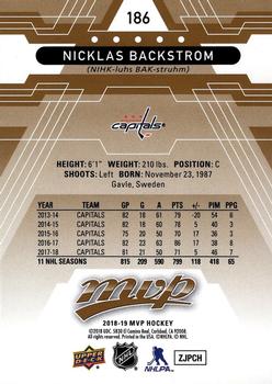 2018-19 Upper Deck MVP #186 Nicklas Backstrom Back