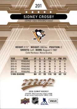2018-19 Upper Deck MVP #201 Sidney Crosby Back