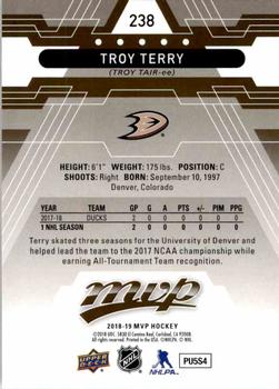 2018-19 Upper Deck MVP #238 Troy Terry Back