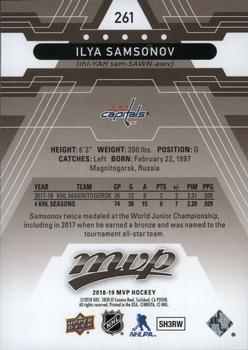 2018-19 Upper Deck MVP #261 Ilya Samsonov Back