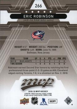 2018-19 Upper Deck MVP #266 Eric Robinson Back
