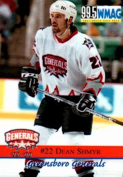 1999-00 Roox Greensboro Generals (ECHL) #11 Dean Shmyr Front