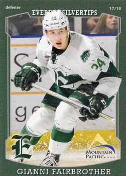 2017-18 Grandstand Everett Silvertips (WHL) #6 Gianni Fairbrother Front