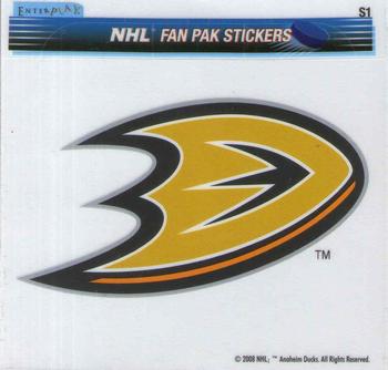 2007-08 Enterplay Fun Pak Player Standees - Team Decal-Sticker #S1 Anaheim Ducks Front
