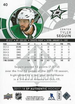 2017-18 SP Authentic - Limited Red #40 Tyler Seguin Back