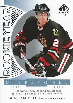2017-18 SP Authentic - Rookie Year Milestones #RYM-DC Duncan Keith Front