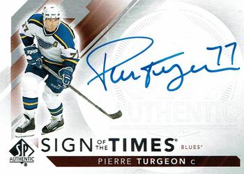 2017-18 SP Authentic - Sign of the Times #SOTT-PT Pierre Turgeon Front