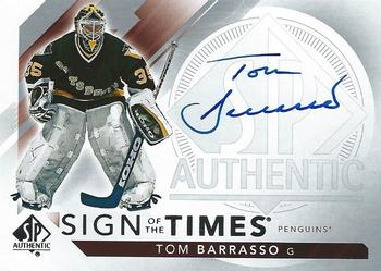 2017-18 SP Authentic - Sign of the Times #SOTT-TB Tom Barrasso Front