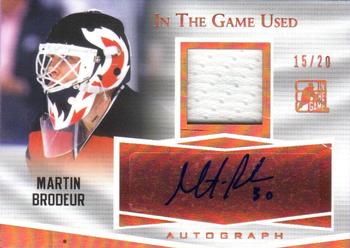 2017-18 Leaf In The Game Used - In The Game Used Auto #GUA-MB1 Martin Brodeur Front