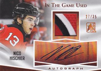 2017-18 Leaf In The Game Used - In The Game Used Auto #GUA-NH1 Nico Hischier Front