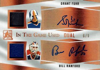 2017-18 Leaf In The Game Used - In The Game Used Dual Auto #GUA2-02 Grant Fuhr / Bill Ranford Front
