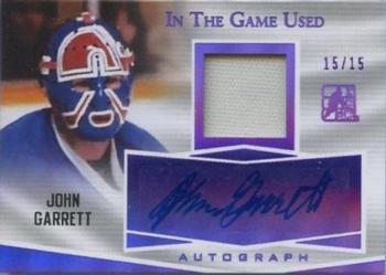 2017-18 Leaf In The Game Used - In The Game Used Auto Purple #GUA-JG1 John Garrett Front