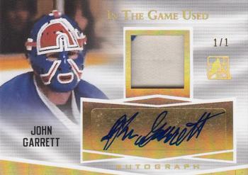 2017-18 Leaf In The Game Used - In The Game Used Auto Gold #GUA-JG1 John Garrett Front