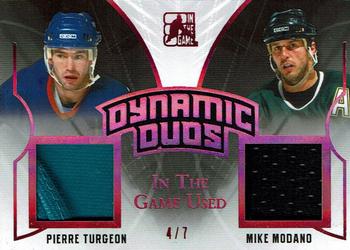 2017-18 Leaf In The Game Used - Dynamic Duos Magenta #DD-04 Pierre Turgeon / Mike Modano Front
